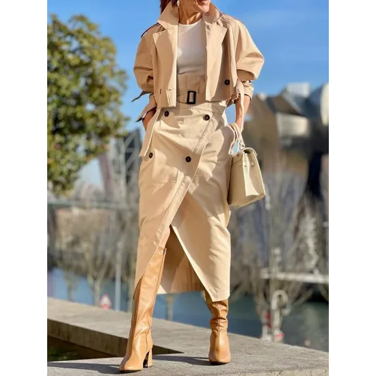 Split-Joint Long Sleeves Loose Lapel Jackets Split-Joint Long Sleeves Loose Lapel Jackets