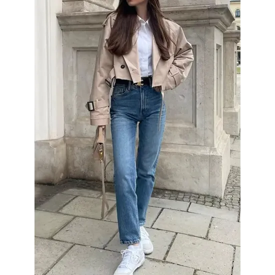 Split-Joint Long Sleeves Loose Lapel Jackets Split-Joint Long Sleeves Loose Lapel Jackets