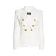 Buttoned Long Sleeves Notched Collar Outerwear Blazer