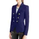 Buttoned Long Sleeves Notched Collar Outerwear Blazer