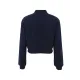 Buttoned Pockets Solid Color Long Sleeves Loose Round-Neck Outerwear Jackets Buttoned Pockets Solid Color Long Sleeves Loose Round-Neck Outerwear Jackets