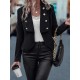 Buttoned Split-Joint Long Sleeves Skinny Lapel Outerwear Blazer Buttoned Split-Joint Long Sleeves Skinny Lapel Outerwear Blazer