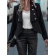 Buttoned Split-Joint Long Sleeves Skinny Lapel Outerwear Blazer Buttoned Split-Joint Long Sleeves Skinny Lapel Outerwear Blazer