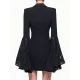 Asymmetric Buttoned Solid Color Split-Joint Flared Sleeves Long Sleeves Notched Collar Outerwear Blazer Asymmetric Buttoned Solid Color Split-Joint Flared Sleeves Long Sleeves Notched Collar Outerwear Blazer