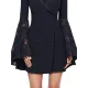 Asymmetric Buttoned Solid Color Split-Joint Flared Sleeves Long Sleeves Notched Collar Outerwear Blazer Asymmetric Buttoned Solid Color Split-Joint Flared Sleeves Long Sleeves Notched Collar Outerwear Blazer