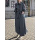 Buckle Buttoned Split-Back Tied Waist Long Sleeves Loose Lapel Trench Coats Outerwear Buckle Buttoned Split-Back Tied Waist Long Sleeves Loose Lapel Trench Coats Outerwear