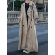 Buckle Buttoned Split-Back Tied Waist Long Sleeves Loose Lapel Trench Coats Outerwear Buckle Buttoned Split-Back Tied Waist Long Sleeves Loose Lapel Trench Coats Outerwear