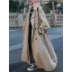 Buckle Buttoned Split-Back Tied Waist Long Sleeves Loose Lapel Trench Coats Outerwear Buckle Buttoned Split-Back Tied Waist Long Sleeves Loose Lapel Trench Coats Outerwear