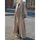 Buckle Buttoned Split-Back Tied Waist Long Sleeves Loose Lapel Trench Coats Outerwear Buckle Buttoned Split-Back Tied Waist Long Sleeves Loose Lapel Trench Coats Outerwear