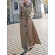 Buckle Buttoned Split-Back Tied Waist Long Sleeves Loose Lapel Trench Coats Outerwear Buckle Buttoned Split-Back Tied Waist Long Sleeves Loose Lapel Trench Coats Outerwear