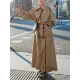 Buckle Buttoned Split-Back Tied Waist Long Sleeves Loose Lapel Trench Coats Outerwear Buckle Buttoned Split-Back Tied Waist Long Sleeves Loose Lapel Trench Coats Outerwear
