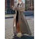 Buckle Buttoned Split-Back Tied Waist Long Sleeves Loose Lapel Trench Coats Outerwear Buckle Buttoned Split-Back Tied Waist Long Sleeves Loose Lapel Trench Coats Outerwear