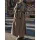 Buckle Buttoned Split-Back Tied Waist Long Sleeves Loose Lapel Trench Coats Outerwear Buckle Buttoned Split-Back Tied Waist Long Sleeves Loose Lapel Trench Coats Outerwear