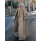 Buckle Buttoned Split-Back Tied Waist Long Sleeves Loose Lapel Trench Coats Outerwear Buckle Buttoned Split-Back Tied Waist Long Sleeves Loose Lapel Trench Coats Outerwear