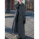 Buckle Buttoned Split-Back Tied Waist Long Sleeves Loose Lapel Trench Coats Outerwear Buckle Buttoned Split-Back Tied Waist Long Sleeves Loose Lapel Trench Coats Outerwear