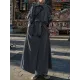 Buckle Buttoned Split-Back Tied Waist Long Sleeves Loose Lapel Trench Coats Outerwear Buckle Buttoned Split-Back Tied Waist Long Sleeves Loose Lapel Trench Coats Outerwear
