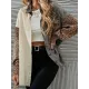 Buttoned Leopard Pockets Split-Joint Long Sleeves Loose Lapel Outerwear Jackets Buttoned Leopard Pockets Split-Joint Long Sleeves Loose Lapel Outerwear Jackets
