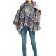 Fringed Hooded Keep Warm Plaid Shawl&Cloak Cape Fringed Hooded Keep Warm Plaid Shawl&Cloak Cape
