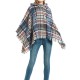 Fringed Hooded Keep Warm Plaid Shawl&Cloak Cape Fringed Hooded Keep Warm Plaid Shawl&Cloak Cape
