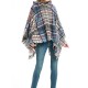 Fringed Hooded Keep Warm Plaid Shawl&Cloak Cape Fringed Hooded Keep Warm Plaid Shawl&Cloak Cape