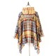 Fringed Hooded Keep Warm Plaid Shawl&Cloak Cape Fringed Hooded Keep Warm Plaid Shawl&Cloak Cape