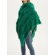 Hooded Keep Warm Solid Color Tasseled Shawl&Cloak Cape Hooded Keep Warm Solid Color Tasseled Shawl&Cloak Cape