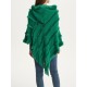 Hooded Keep Warm Solid Color Tasseled Shawl&Cloak Cape Hooded Keep Warm Solid Color Tasseled Shawl&Cloak Cape