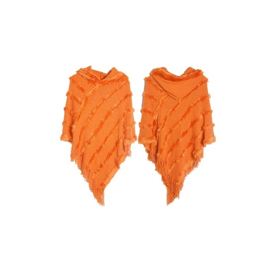 Hooded Keep Warm Solid Color Tasseled Shawl&Cloak Cape Hooded Keep Warm Solid Color Tasseled Shawl&Cloak Cape