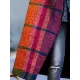 Long Sleeves Loose Contrast Color Plaid Split-Joint Lapel Outerwear Windbreakers Woolen Coat Long Sleeves Loose Contrast Color Plaid Split-Joint Lapel Outerwear Windbreakers Woolen Coat
