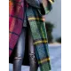 Long Sleeves Loose Contrast Color Plaid Split-Joint Lapel Outerwear Windbreakers Woolen Coat Long Sleeves Loose Contrast Color Plaid Split-Joint Lapel Outerwear Windbreakers Woolen Coat