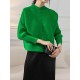 Buttoned Pleated Pockets Solid Color Long Sleeves Loose Round-Neck Outerwear Buttoned Pleated Pockets Solid Color Long Sleeves Loose Round-Neck Outerwear