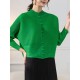Buttoned Pleated Pockets Solid Color Long Sleeves Loose Round-Neck Outerwear Buttoned Pleated Pockets Solid Color Long Sleeves Loose Round-Neck Outerwear