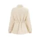 Drawstring Solid Color Velvet Zipper Long Sleeves Loose Stand Collar Outerwear Drawstring Solid Color Velvet Zipper Long Sleeves Loose Stand Collar Outerwear