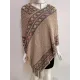 Asymmetric Tasseled Loose V-Neck Shawl&Cloak Cape