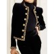 Long Sleeves Buttoned Round-Neck Jackets Long Sleeves Buttoned Round-Neck Jackets