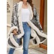 Jacquard Keep Warm Velvet Long Sleeves Loose Collarless Shawl Cape Jacquard Keep Warm Velvet Long Sleeves Loose Collarless Shawl Cape