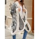Jacquard Keep Warm Velvet Long Sleeves Loose Collarless Shawl Cape Jacquard Keep Warm Velvet Long Sleeves Loose Collarless Shawl Cape
