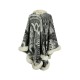 Jacquard Keep Warm Velvet Long Sleeves Loose Collarless Shawl Cape Jacquard Keep Warm Velvet Long Sleeves Loose Collarless Shawl Cape