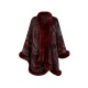 Jacquard Keep Warm Velvet Long Sleeves Loose Collarless Shawl Cape Jacquard Keep Warm Velvet Long Sleeves Loose Collarless Shawl Cape