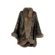 Jacquard Keep Warm Velvet Long Sleeves Loose Collarless Shawl Cape Jacquard Keep Warm Velvet Long Sleeves Loose Collarless Shawl Cape