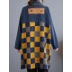 Buttoned Fringed Plaid Pockets Split-Joint Long Sleeves Loose Notched Collar Denim Outerwear Buttoned Fringed Plaid Pockets Split-Joint Long Sleeves Loose Notched Collar Denim Outerwear