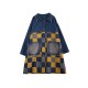 Buttoned Fringed Plaid Pockets Split-Joint Long Sleeves Loose Notched Collar Denim Outerwear Buttoned Fringed Plaid Pockets Split-Joint Long Sleeves Loose Notched Collar Denim Outerwear