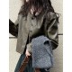 Buttoned Pockets Long Sleeves Loose Round-neck Jackets Buttoned Pockets Long Sleeves Loose Round-neck Jackets