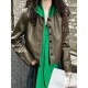 Buttoned Pockets Long Sleeves Loose Round-neck Jackets Buttoned Pockets Long Sleeves Loose Round-neck Jackets