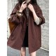 Pockets Solid Color Long Sleeves Loose Stand Collar Trench Coats Outerwear Pockets Solid Color Long Sleeves Loose Stand Collar Trench Coats Outerwear