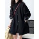 Pockets Solid Color Long Sleeves Loose Stand Collar Trench Coats Outerwear Pockets Solid Color Long Sleeves Loose Stand Collar Trench Coats Outerwear