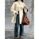 Pockets Solid Color Long Sleeves Loose Stand Collar Trench Coats Outerwear Pockets Solid Color Long Sleeves Loose Stand Collar Trench Coats Outerwear