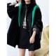 Pockets Solid Color Long Sleeves Loose Stand Collar Trench Coats Outerwear Pockets Solid Color Long Sleeves Loose Stand Collar Trench Coats Outerwear