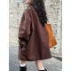 Pockets Solid Color Long Sleeves Loose Stand Collar Trench Coats Outerwear Pockets Solid Color Long Sleeves Loose Stand Collar Trench Coats Outerwear