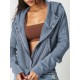 Buttoned Pockets Split-Joint Zipper Hooded Long Sleeves Hooded Outerwear Buttoned Pockets Split-Joint Zipper Hooded Long Sleeves Hooded Outerwear